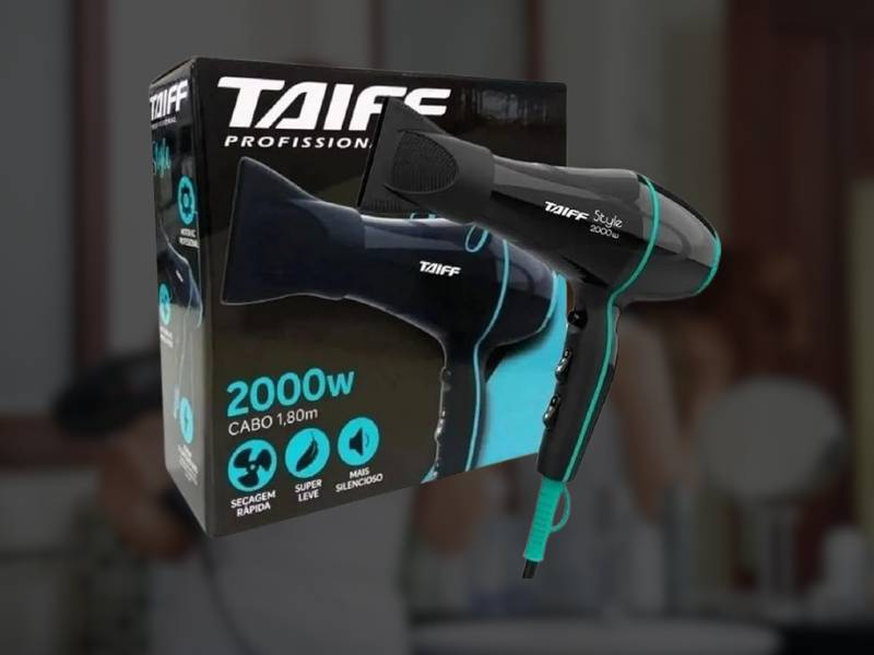 Secador De Cabelo Com Difusor Taiff 2000w Style Pro Salão (220).