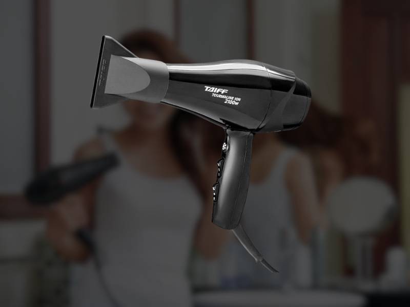 SECADOR Taiff TOURMALINE 2100W 127V, preto.